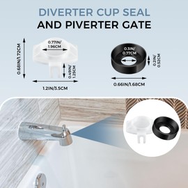 Ayzsdnh 6 Pcs Tub Spout Diverter Repair Kit, Tub Diverter Repair Kit, 101237 Cup Seal and Diverter Gate Compatible with 3800 Tub Spout, Switching spout for shower and bathtub faucets