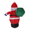 3.9ft Inflatable Santa with Gift Bag Light Decoration Polyester Easy
