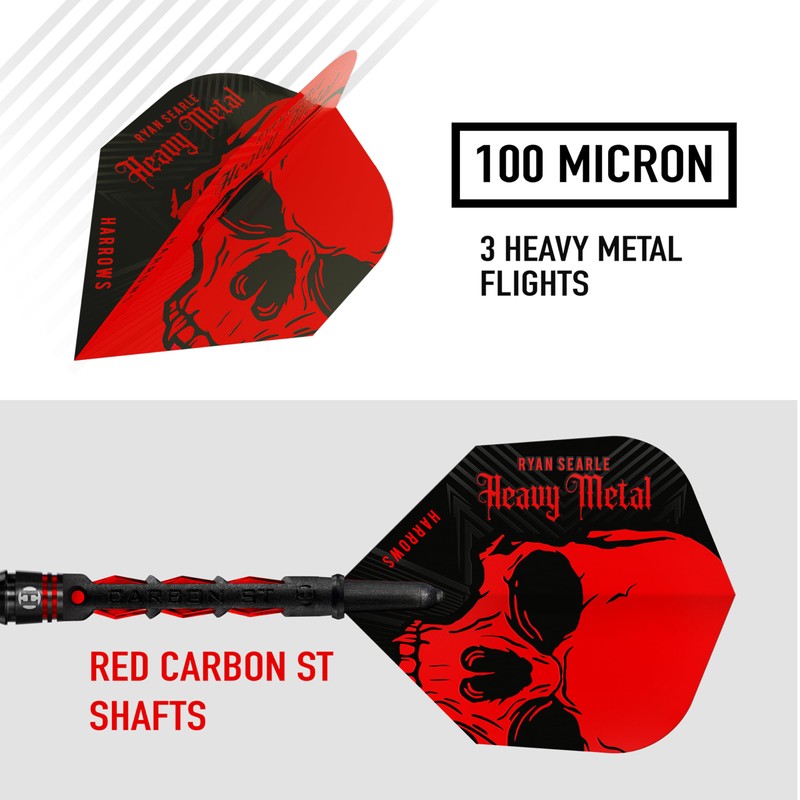 Harrows Ryan Searle 90% Tungsten Steel Tip Darts Set 21g,
