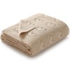 mimixiong 100% Cotton Knitted Cellular Baby Blanket, 100 x 80cm