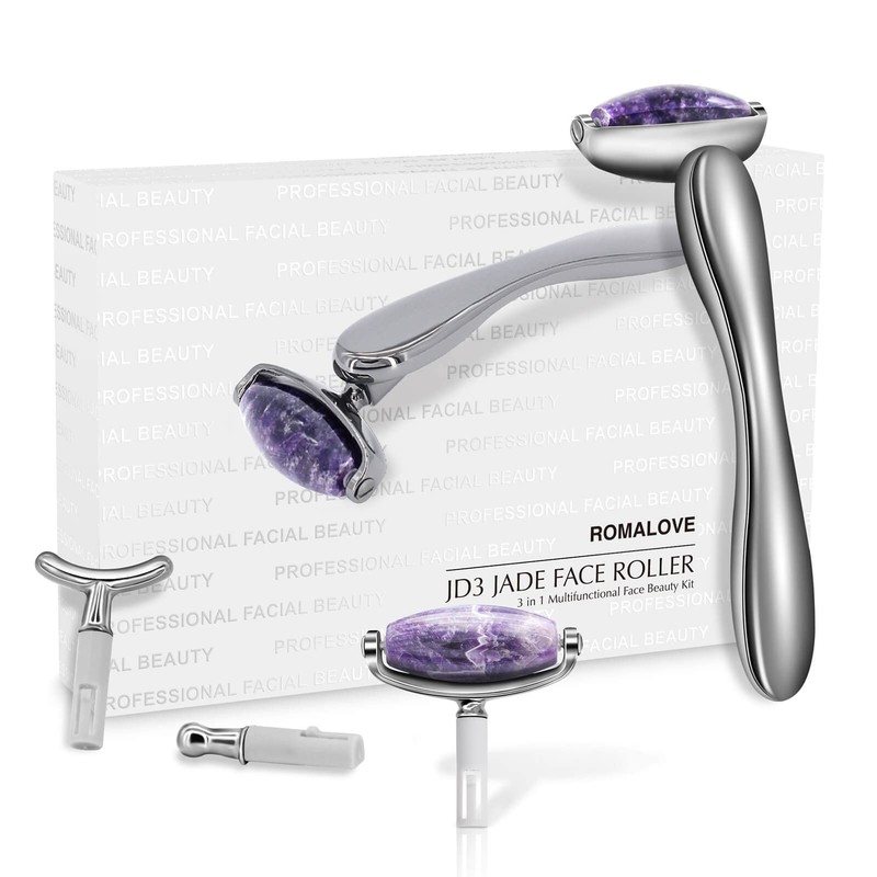 Face Roller Jade Face Roller Eye Massager, Anti-Ageing Face Massager