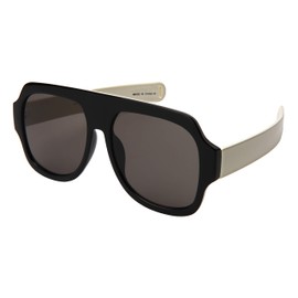Edge I-Wear Square Sunglasses for Women Men Aviator Sunglasses Flat Top 541095-KGM-1(BLK+WHT.sd)