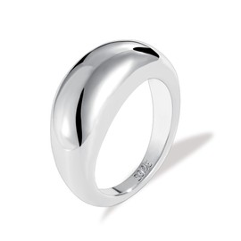 ALEXCRAFT Chunky Rings Gold Silver Waterproof Ladies for Women Girlfriend Mum Engagement Promise Ring Jewellery