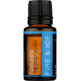 Nature’s Fusions Fire & Ice Warming and Cooling Essential Oil Blend, 100% Pure and Natural Essential Oil for Muscles, Massage, and Aromatherapy, 15 Milliliters
