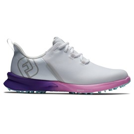 FootJoy Women's FJ Fuel Sport Previous Season Style Golf Shoe, White/Pink/Purple, 7