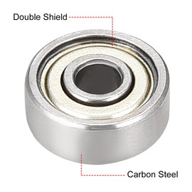 uxcell 624ZZ Ball Bearing 4mm x 13mm x 5mm Double Shielded 624-2Z 80024 Deep Groove Bearings, Carbon Steel (Pack of 20)