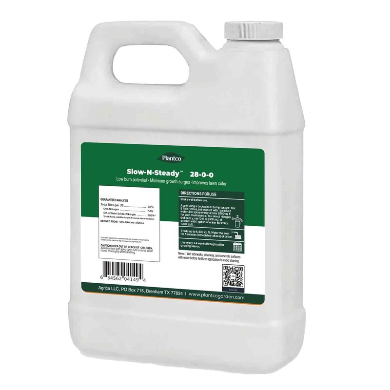 Slow-N-Steady Liquid Lawn Fertilizer | 28-0-0, High Nitrogen, Controlled Release