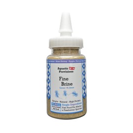 Fine Brine Shrimp Freeze Dried Fish Food, 0.5 oz, Semi-Fine Loose Particles, for Freshwater and Marine Aquarium Fish