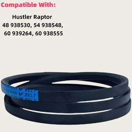 2 Pack 603907 Lawn Mower Drive Belt, 1/2" x 50 3/4", Compatible with Hustler Raptor, Raptor Limited, Raptor SD, Raptor SDX Mowers, Replaces Part Numbers: 603907, 607400, 607400-A, 1493