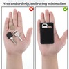 Xelsluthe 2 PCS Flat Thin Wallet Key Holder, Slim Credit