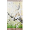 Noren Workshop 10231 Noren Cat Flower Viewing Tapestry, Room Divider,
