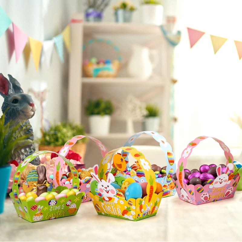 LIHAO Pack of 12 Easter Baskets Craft Idea Easter Nests