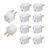 TENINYU Grounded Adapter 3-Prong to 2-Prong Outlet Converter - 3