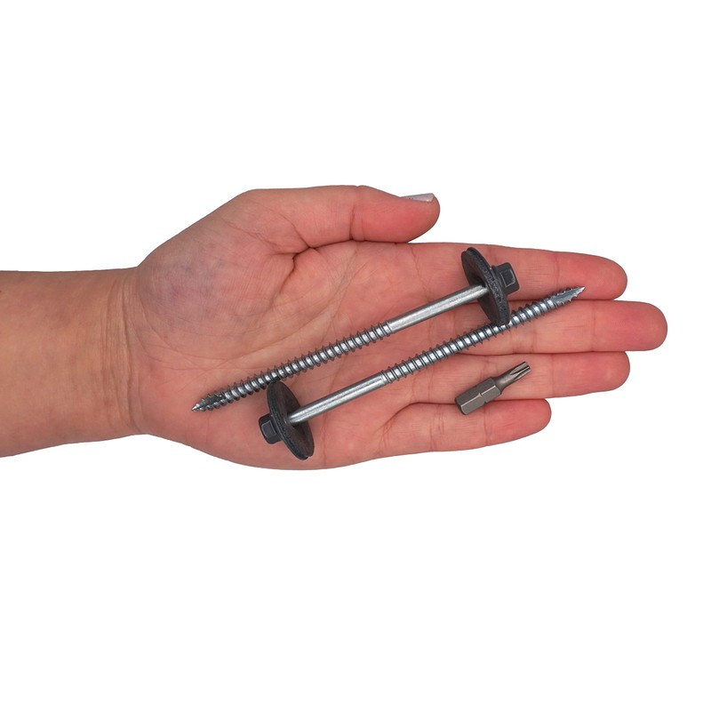 SKIR'CO (Pack of 30) Painted Roofing Screws, 5.5 x 100
