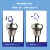 Zoyseay 12mm Mini Push Button Switch Push On/Off Silver or