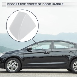 RATCHROLL Front Left Door Handle Lock Cylinder Cover for VW Passat Golf 6 2011-2018 No.5KD837879 ABS White 1 Pc