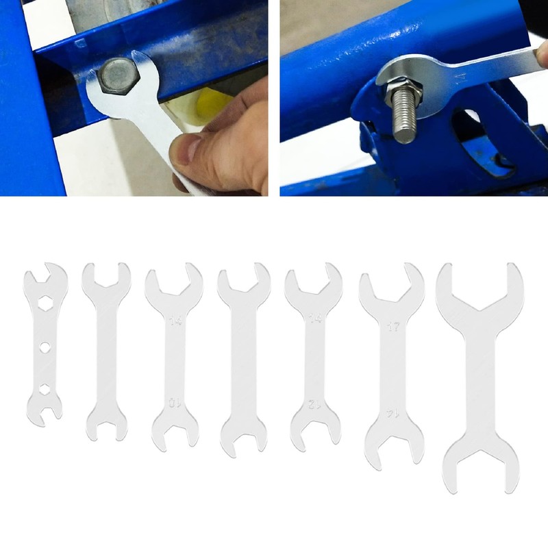 Biqing 7PCS Double End Spanner Ultra Thin Wrench Set, 2mm