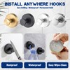 ALLVANA 2-Pack Removable & Reusable Suction Cup Hooks for Shower,