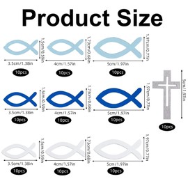 HFMYGS 100 Wooden Fish Confetti Table Decoration, Fish Decoration, Decorative Fish Decoration for Christening, Wooden Fish Confetti Decoration for Boys, Christenings, Communion and Confirmation Boys,