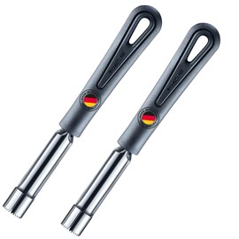 Westmark 2 Gentle Apple Corers - For Easy Coring Whole Apples, Length 19.8 cm Each, Stainless Steel/Plastic - Black, 281822E3