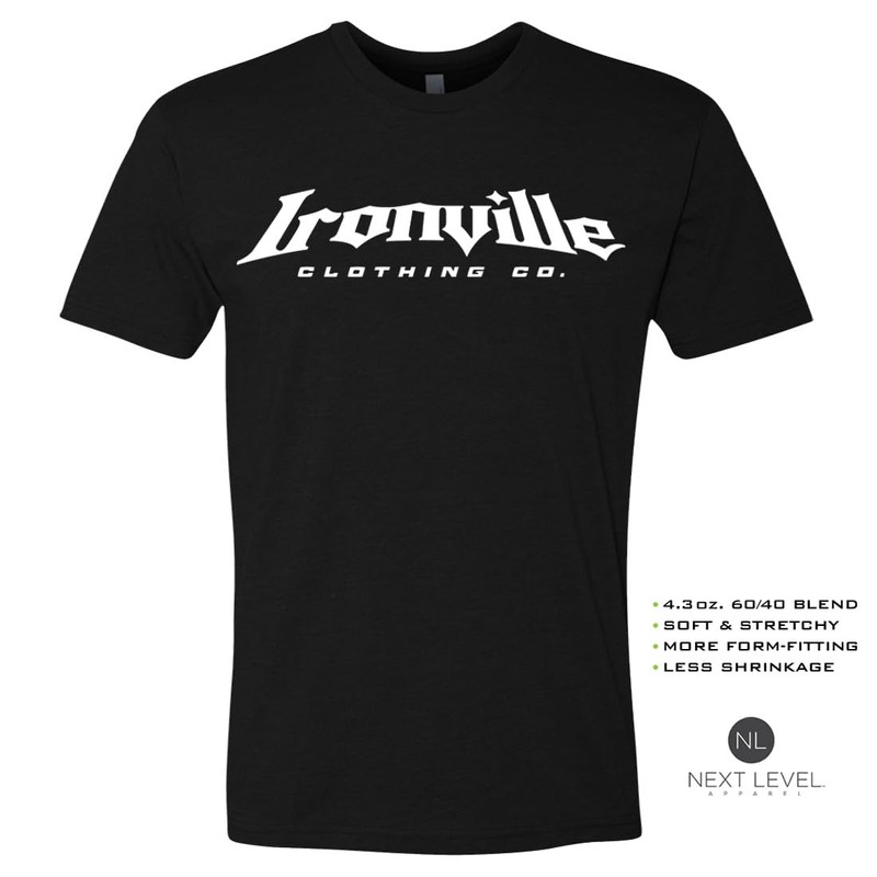 Ironville Lift Weights Weightlifting Soft Blend T Shirt (US, Alpha,