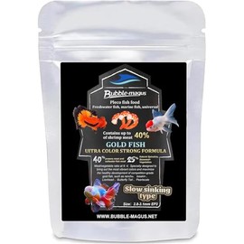 Bubble Magus Sinking Goldfish Food, Color Enhancing, Balanced Diet, All Natural Ingredients, Clear Water Formula, Slow Sinking Gold Fish Pellets, Goldfish Ultra Color (5 oz)