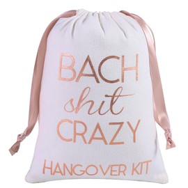 Cytdkve Rose Gold Foiled Wedding Party Favors Hangover Recovery Kit Bags for Bachelorette Party Bridesmaid Gifts (10 Pieces, White, 5 x 7 Inch)