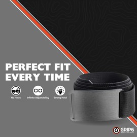GRIP6 Belt for Men - Adjustable, Durable, Nylon Belt for Casual, Tactical, Hiking, and EDC - Ideal Mens Belts for Jeans, Golf, and Concealed Carry