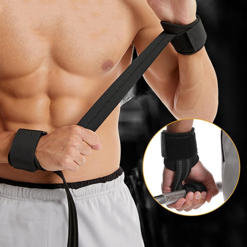 Gym Lifting Straps - Workout Straps,Adjustable Non-Slip Reinforced Wrist Support
