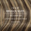 YoungSee 14 inch Nano Beads Hair Extensions Brown Ombre Remy
