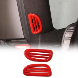 car-king888 ABS Red A-Pillar Air Condition Vent Outlet Cover Trim For Corvette C6 2005-2013