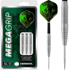 Designa Darts Set 24g 26g Mega Grip V2 Tungsten Rear Thumb Grip (24)
