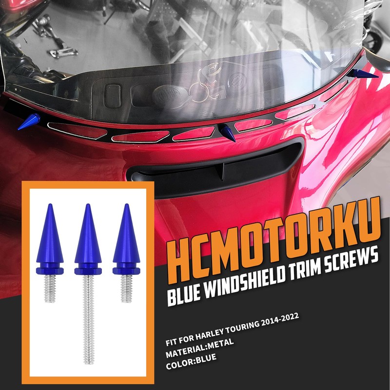 HCmotorku Motorcycle Windshield Trim Screws Windscreen Screws Spike Bolts Fit