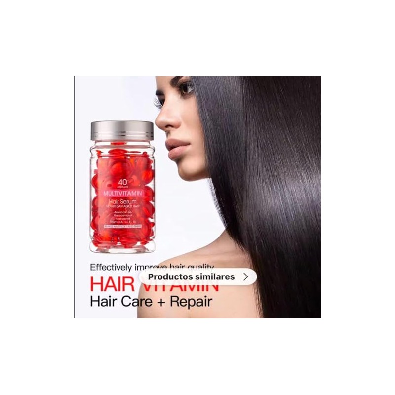 Cápsulas de Aceite para el Cabello con Argán, Macadamia y