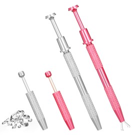 YBEATY 4 Pcs Piercing Taper Ball Grabber Tool Diamond Claw Tweezers Pick Up Piercing Ball Holder Earrings Applicator Tool for Jewelry Craft Small Parts Tiny Objects Pickup