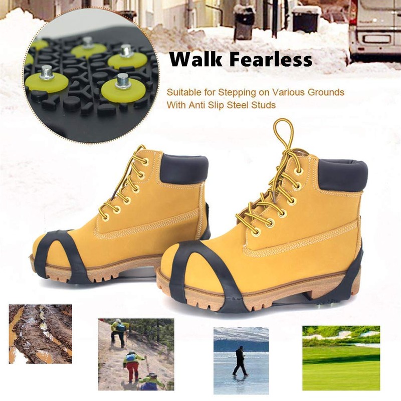 Ice Cleats Snow Grips - Anti-Slip Crampons Traction Cleats Ice