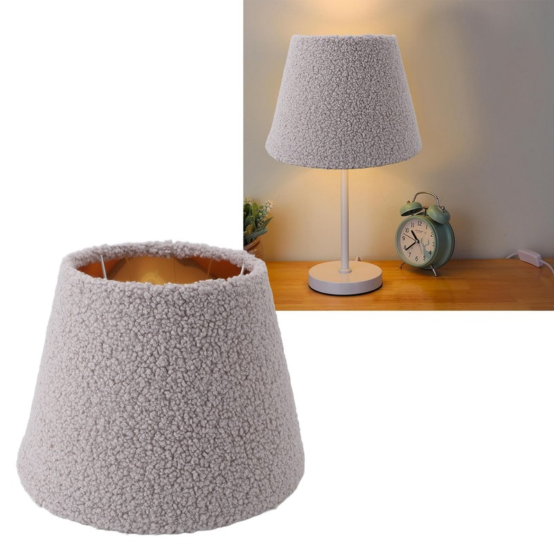 Table Lamp Shade Plush Cloth Tapered Simple Exquisite Lampshade for