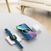 BCU 3-in-1 Magnetic Wireless Charger for Phone, Watch, and Earphones
