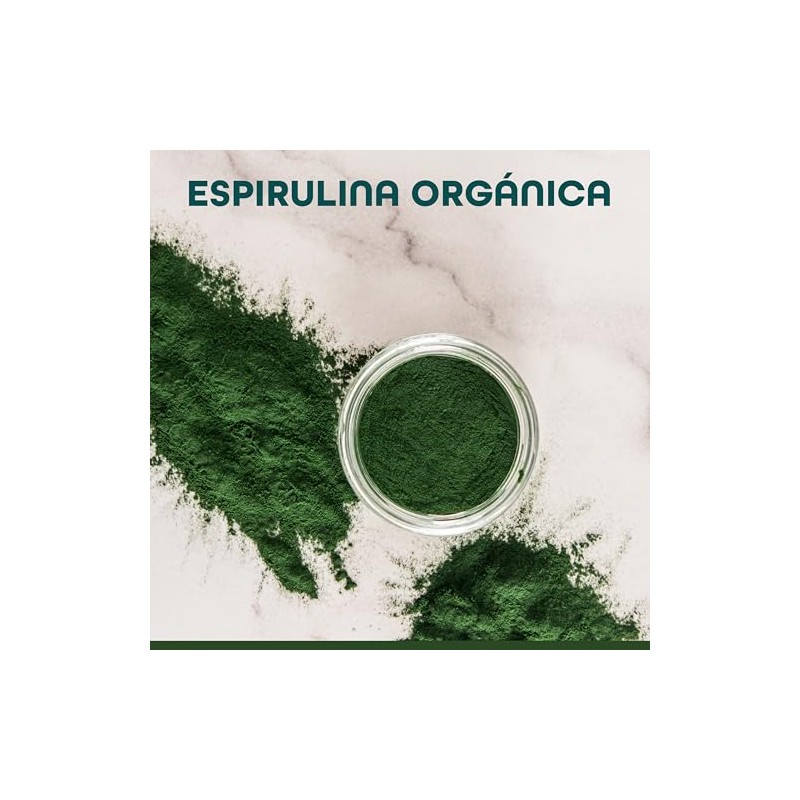 Bulk Superfoods Espirulina Orgánica 100 Natural Cápsulas 500 Suplemento Alimenticio