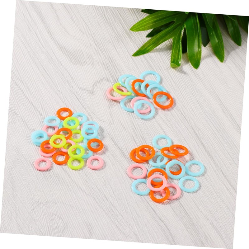 NUOBESTY 300pcs Circle Knitting Stitch Markers Set Crochet Marker Ring