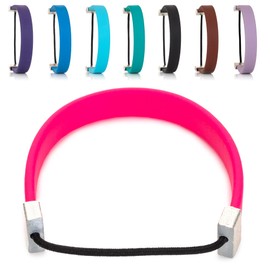 SnappBandZ ANXIETY BRACELET for All-Day Stress Relief and Positive Mental Focus; Multiple Sizes and Colors, X-Large, Nickel