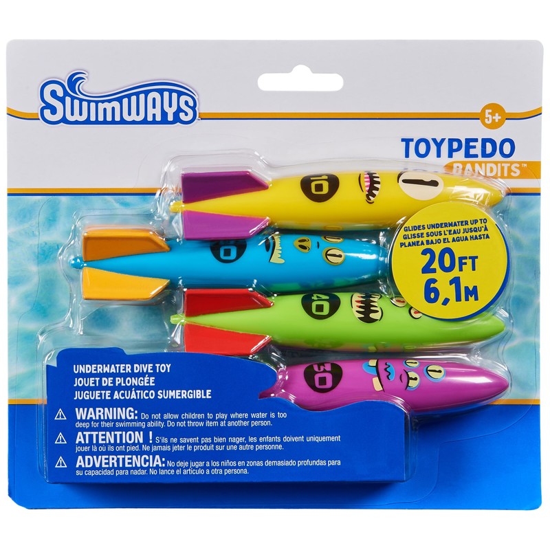SwimWays Toypedo Bandits Dive Toys, Swimming Pool Accessories & Kids