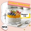 9 Pack Small Glass Dessert Bowls, 8 Oz Clear Dessert