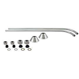 Westbrass 1/2" x 22" Single Offset Bath Supply Lines, Polished Chrome, D135-26