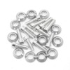 12 Pcs 6mm Thread Silver Tone Aluminum Alloy Motorcycle License