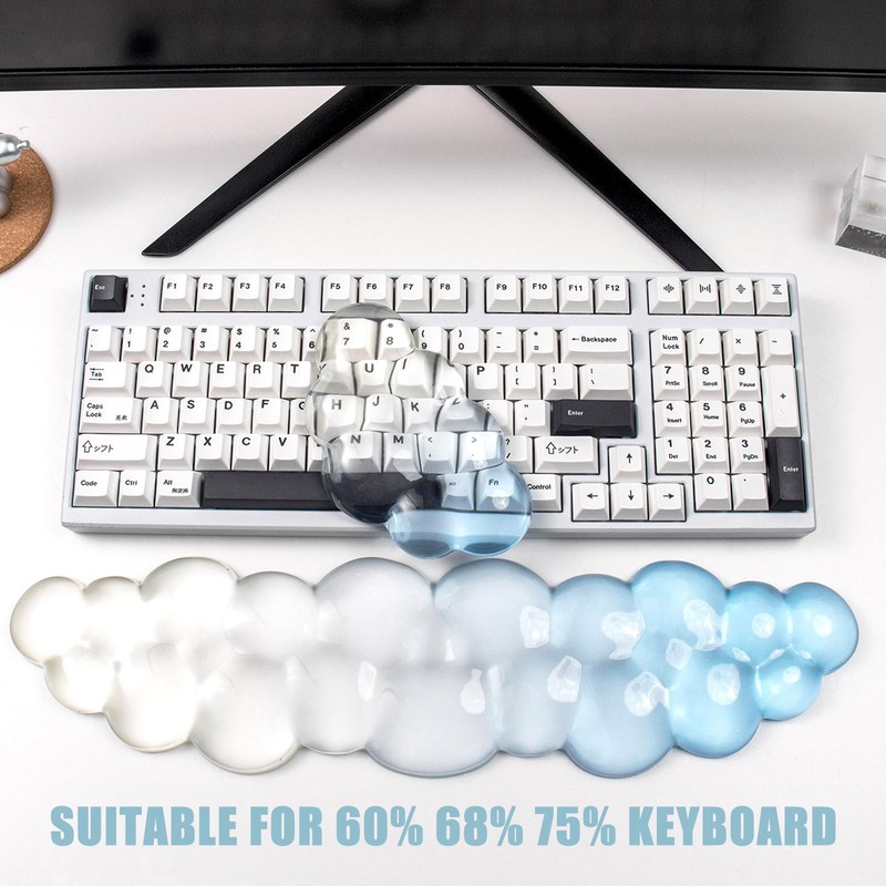 Ergonomic Gel Cloud Keyboard and Mouse Wrist Rest Set –
