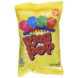 Bazooka Ring Pop Candy 0.35 oz Bag - 4 Count