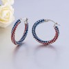 CiNily 4th of July Hoop Earrings for Women Hypoallergenic,14K Gold