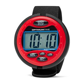 Optimum Time OE Series 3 Equestrian Event Watch - Red - Unisex - Countdown from programmable time with alarm at zero