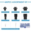 480Pcs JST 2.54mm Pitch 2-Pin 3-Pin 4-Pin Connector Housing Assortment